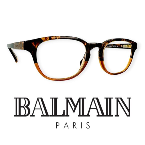 Balmain Paris Brown Tortoise Crystal Split Hinge Eyeglasses With Lens BL3002-02 - Picture 1 of 11